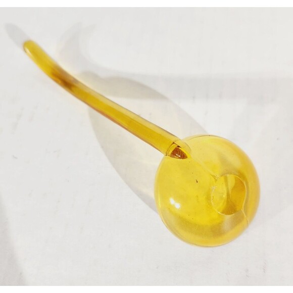 Amber Glass Condiment Jelly Sugar Dish Floral Lotus Bowl Tray Spoon Vtg *Crack - Picture 8 of 12